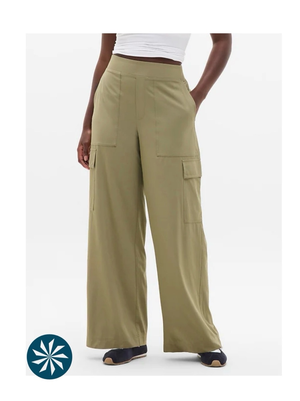 Athleta Olive Brooklyn Heights High Rise Cargo Pant Size 6T